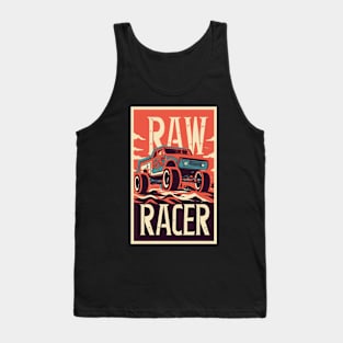 Raw Racer Desert Racing Car Art Tank Top